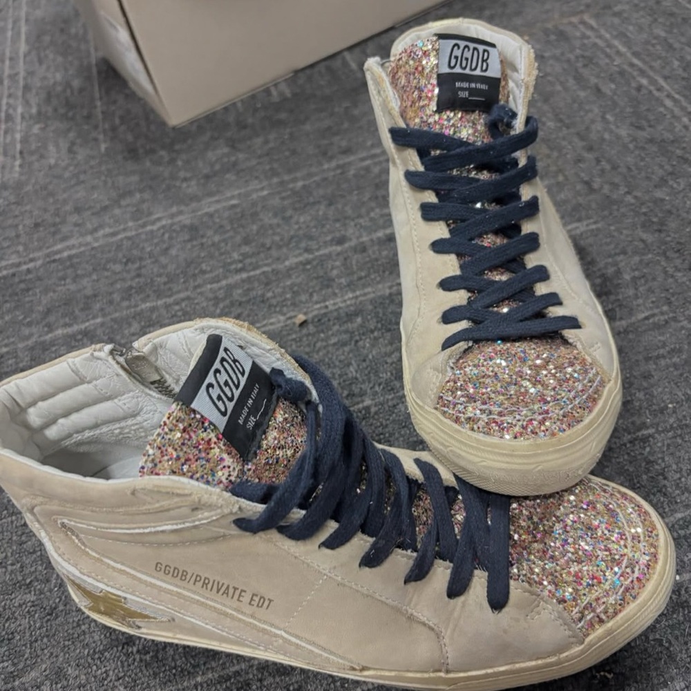 Golden Goose Multicolor Glitter Slides GUC 37